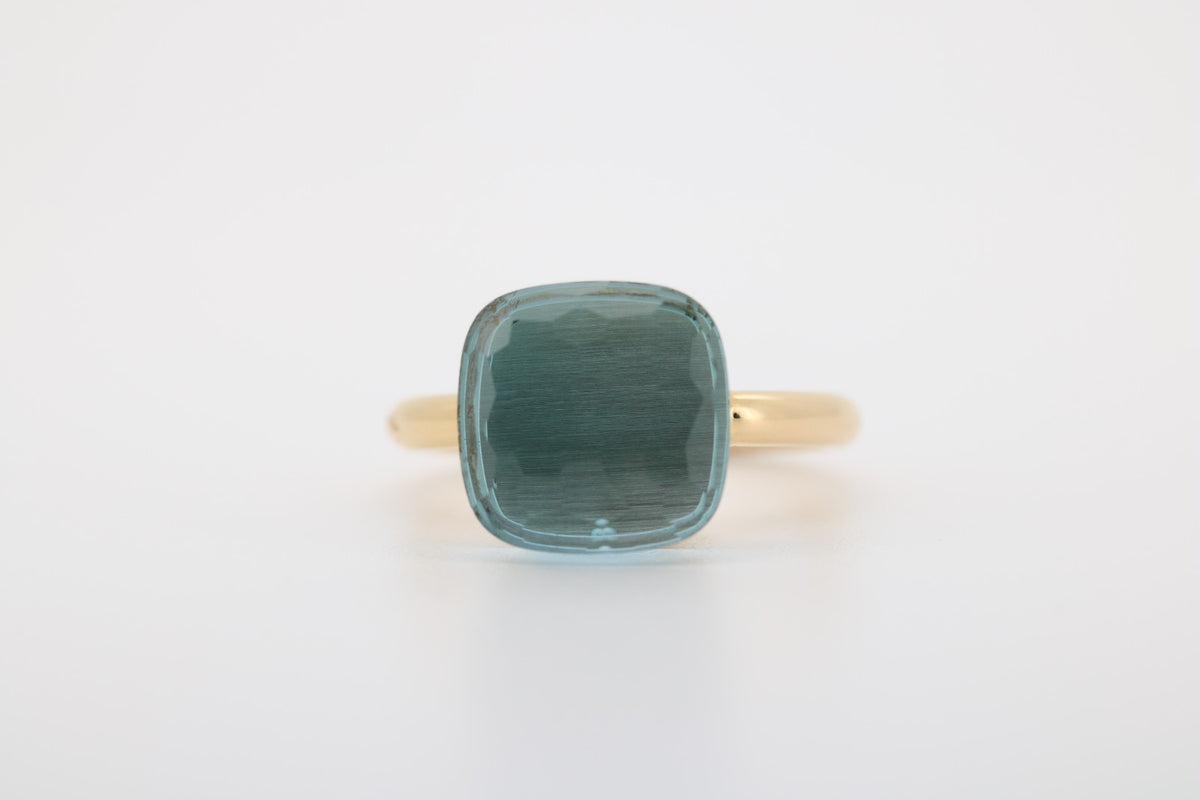 Pomellato Topasring Nudo Maxi, 750 Gold, Ringgröße 52 ca. 9,3 g