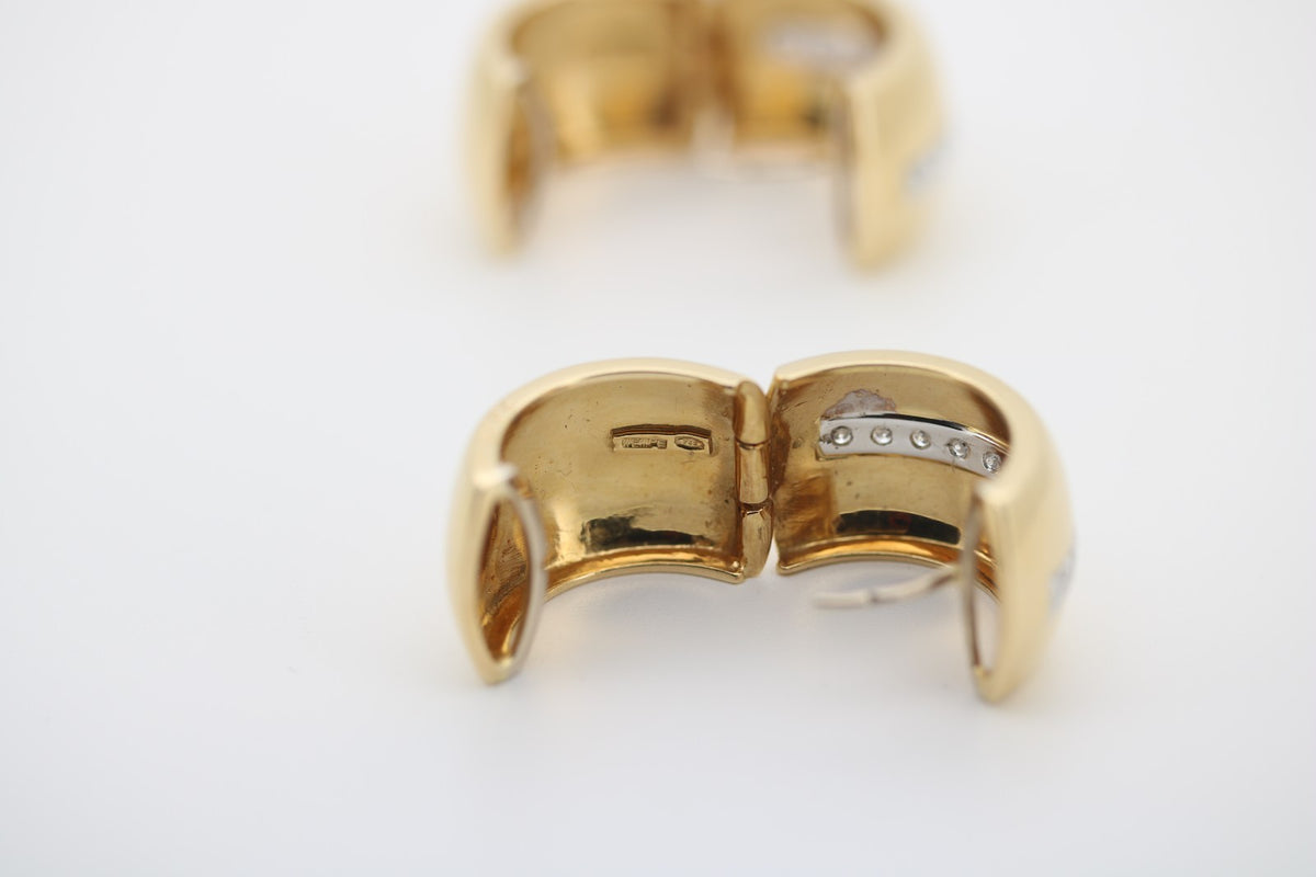 Wempe Gold Diamant Ohrstecker mit jeweils 11 Diamanten - 750 Gelbgold ca. 14,5g