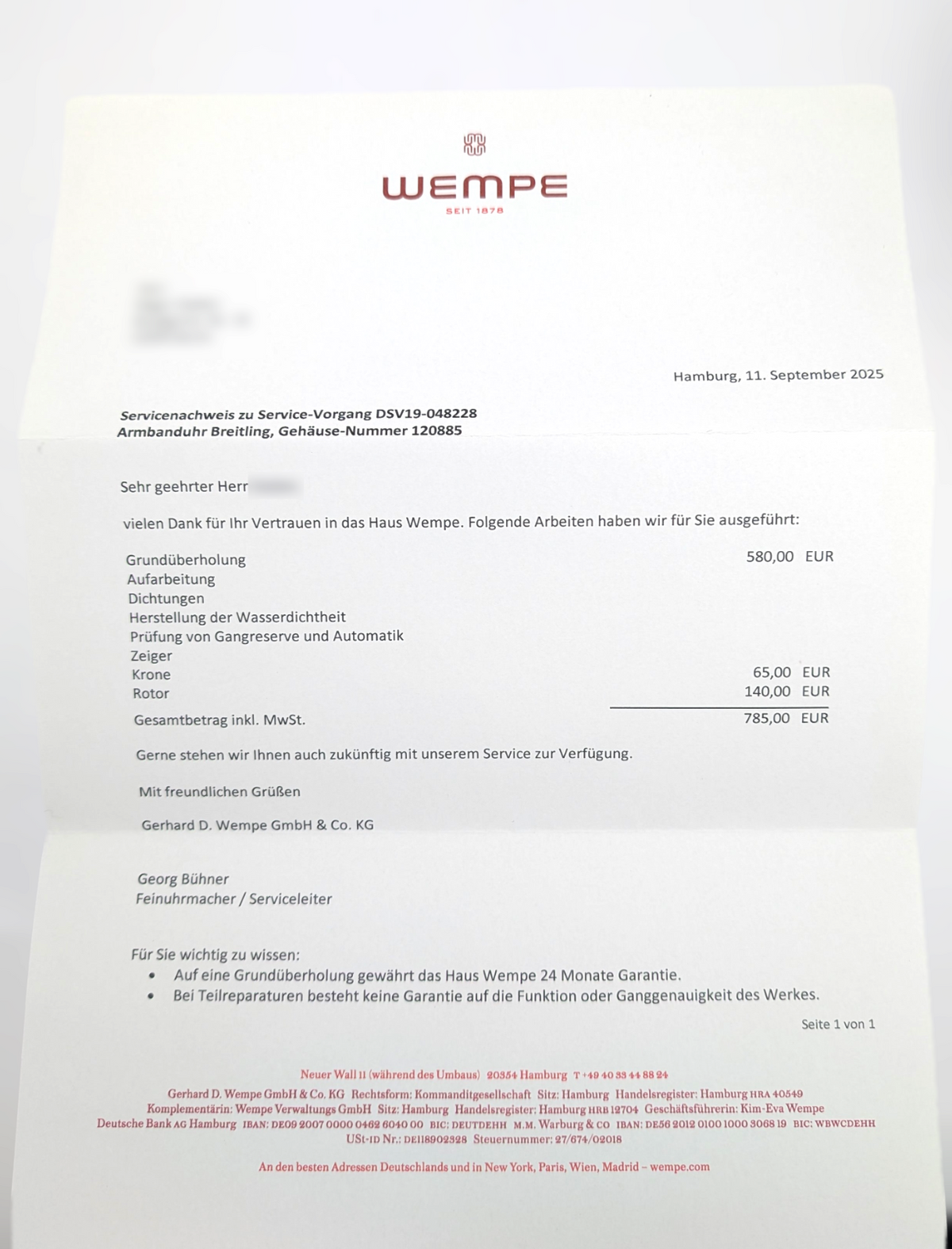 Breitling 1884 Chronomat Automatik Armbanduhr Herren - Ref. A13048