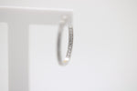 Paar 18 kt Gold Brillant-Ohr Creolen, WG 750