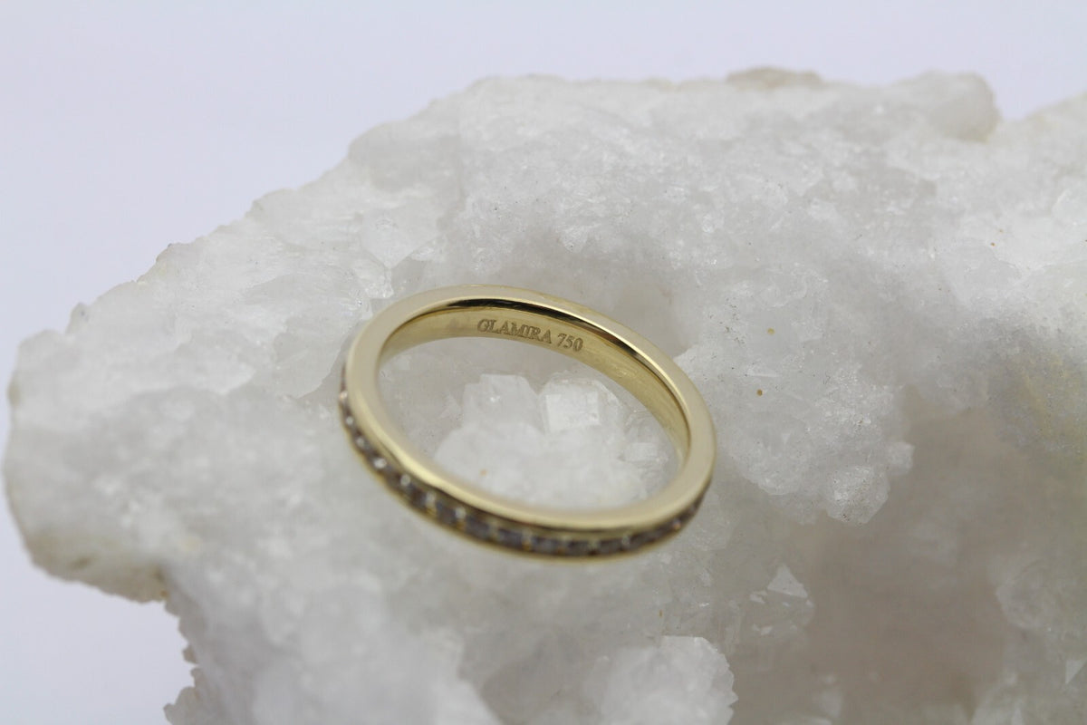 Glamira Damen Memory Ring 18k Gelbgold 35 Brillanten ca. 0,7 ct. Gr. 54 ca. 4,1g