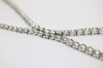 Diamant Halskette Collier 750 Weißgold, 120 Diamanten, Perlanhänger - ca. 46 cm