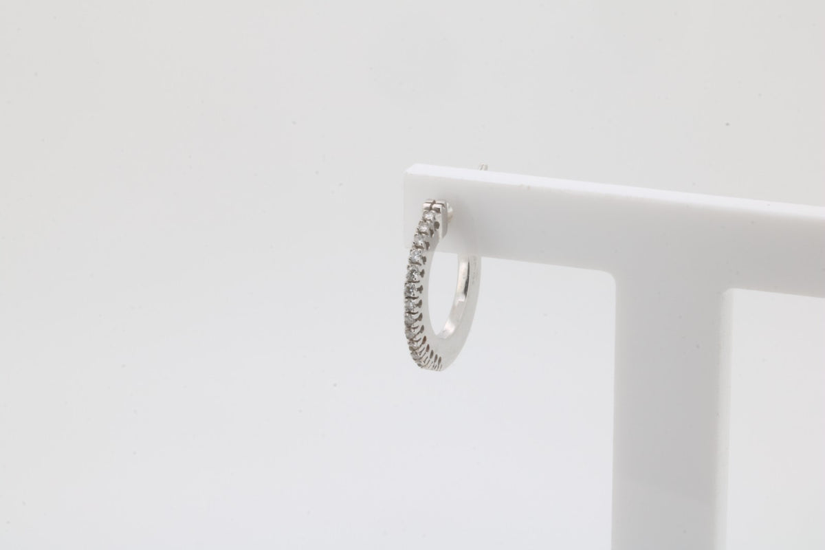 Paar 18 kt Gold WEMPE Brillant-Creolen, WG 750