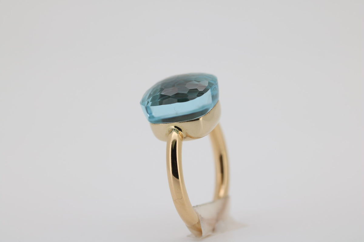 Pomellato Topasring Nudo Maxi, 750 Gold, Ringgröße 52 ca. 9,3 g