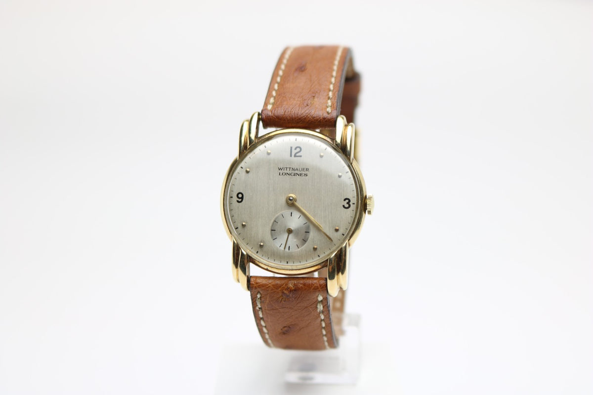 Wittnauer Longines Handaufzug Vintage Armbanduhr 750 er Gold