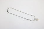 Diamant Halskette Collier 750 Weißgold, 120 Diamanten, Perlanhänger - ca. 46 cm
