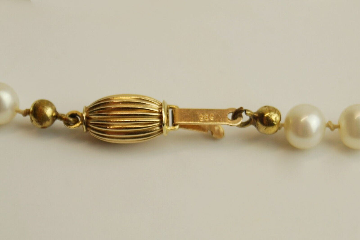 Perlenkette mit Tiffany&Co Perlen 585 und 750er Gelbgold