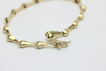 Elegantes Tropf Armband für Damen aus 585 Gelbgold mit 15 Diamanten 0.40ct 19cm