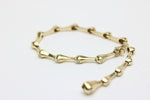 Elegantes Tropf Armband für Damen aus 585 Gelbgold mit 15 Diamanten 0.40ct 19cm
