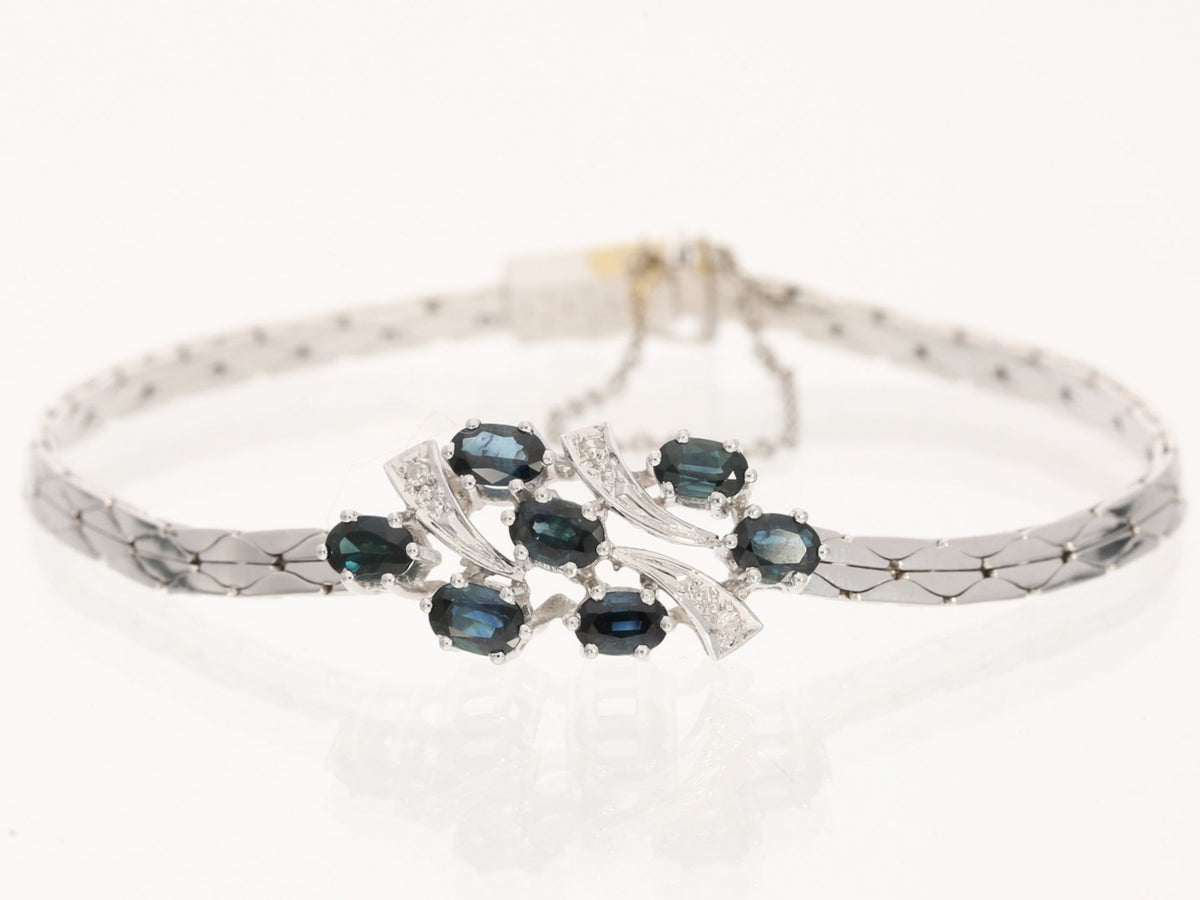 vintage Saphir/Diamant Goldschmiedearmband