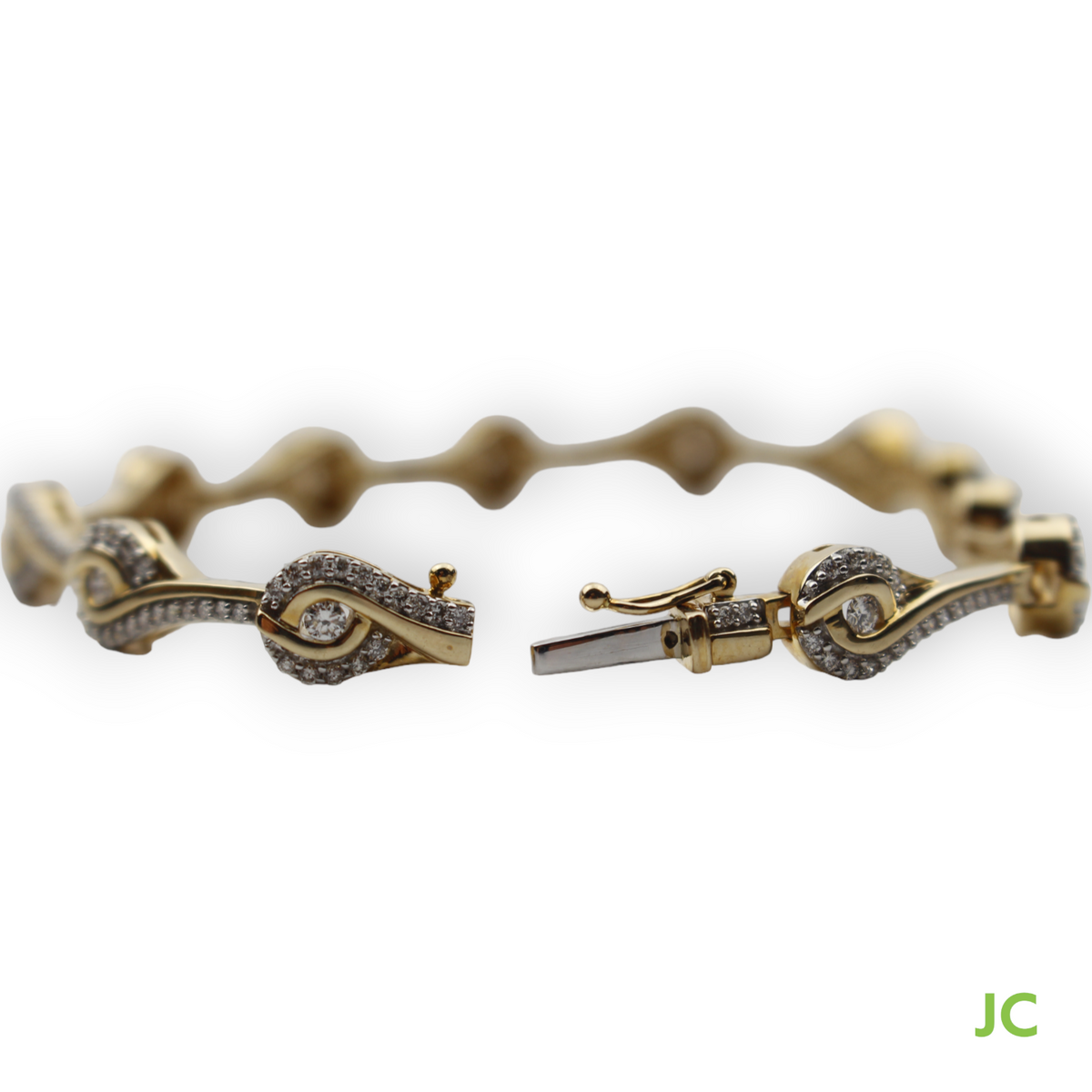 585er Gold Armband + 228 Brillanten