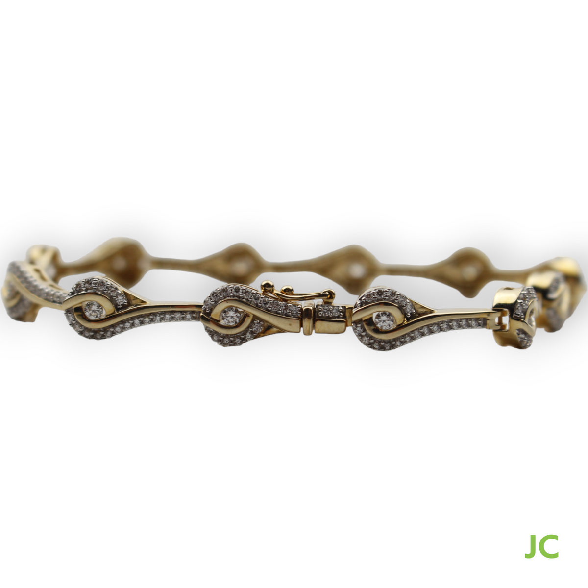 585er Gold Armband + 228 Brillanten