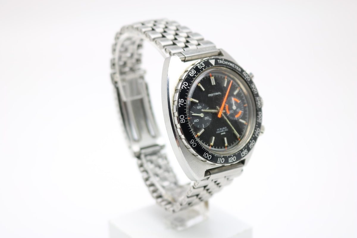 VintageHeuer Montrial Armbanduhr Handaufzug Herren Vintage