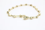 Elegantes Tropf Armband für Damen aus 585 Gelbgold mit 15 Diamanten 0.40ct 19cm