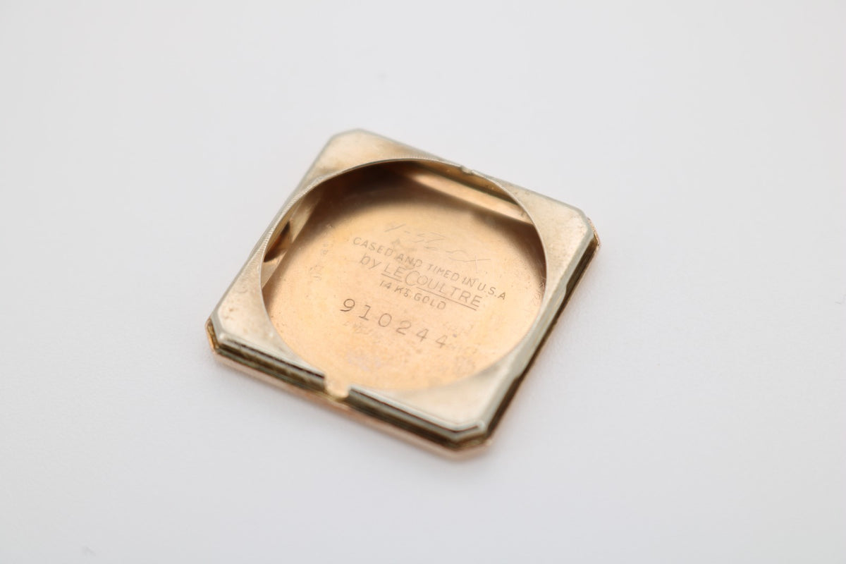 Vintage Le Coultre 14k Gelbgold Handaufzug Armbanduhr Herren