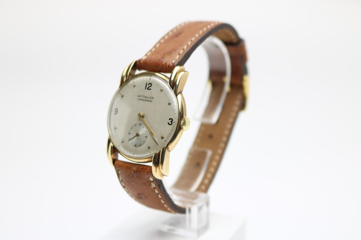 Wittnauer Longines Handaufzug Vintage Armbanduhr 750 er Gold