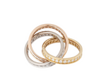 Cartier Trinity Brillant Memory-Ring 18k Gold Gr. 48 ca. 8,5g