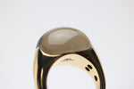 Capolavoro Rauchquarz Ring für Damen aus 750 Gelbgold – Ringgröße 56
