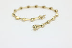 Elegantes Tropf Armband für Damen aus 585 Gelbgold mit 15 Diamanten 0.40ct 19cm