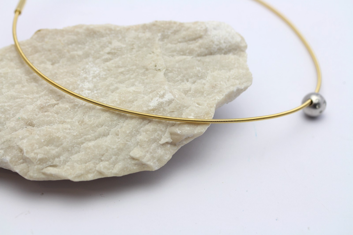 Niessing Collier 18k 43cm Gold mit Anhänger 9 Brillanten ca. 0,17ct. ca. 10,1g
