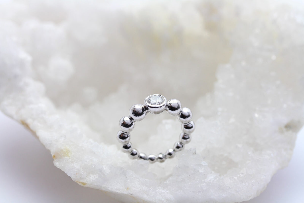 By Kim Wempe Blu Solitär Ring 18k Weißgold 1 Brillant 0,50ct. Gr. 49 ca. 9,7g