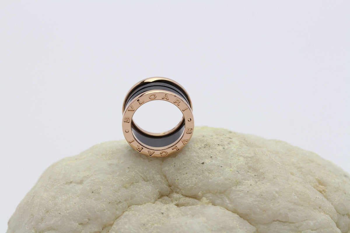 Bvlgari B. Zero 1 4 Band Ring 18k Gelbgold & Keramik Gr. 49 ca. 9,6g