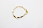 2-Teiliges SET, Perlen u. GOLD 750er - Halskette und Armband Schoettel