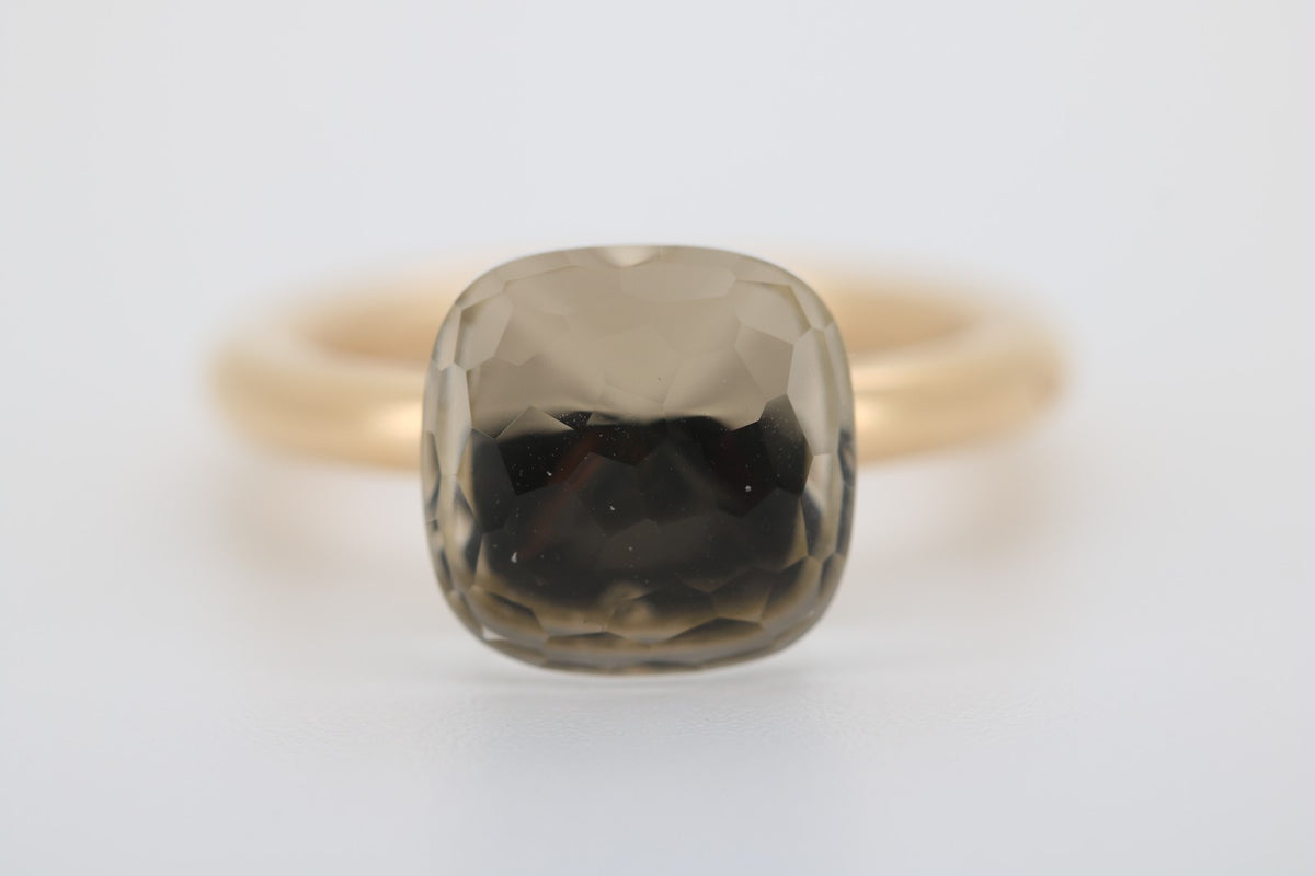 Ring Pomellato Nudo Classic mit Topas, 750 Roségold, beh. Topas in Kissenschliff