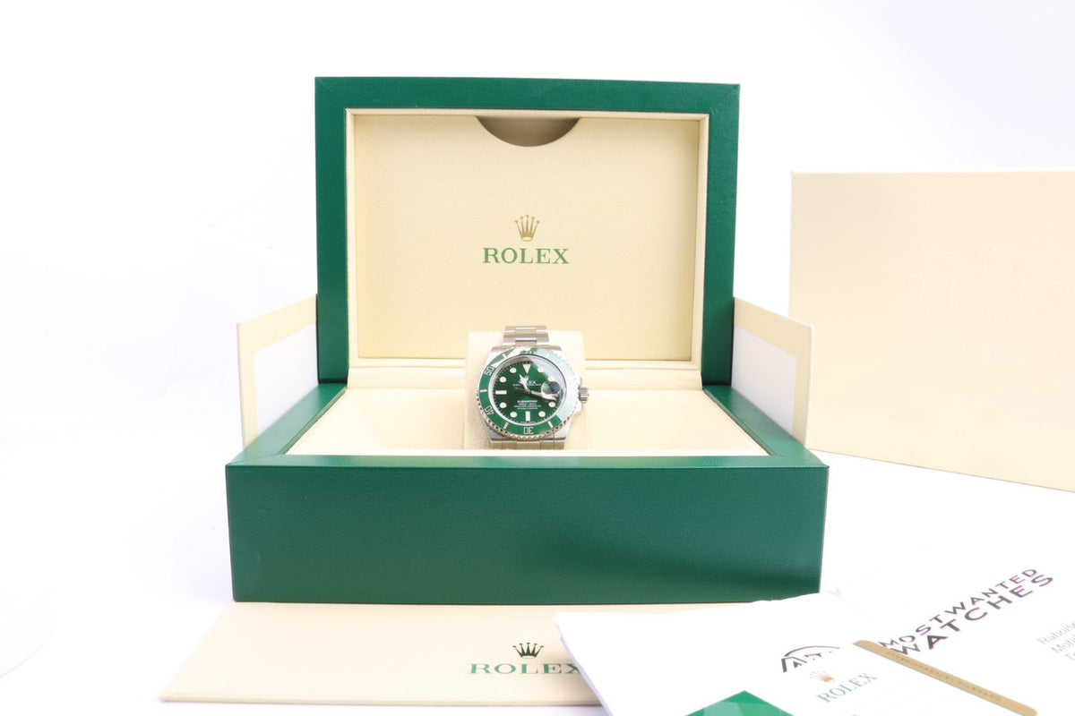 Rolex Submariner Hulk 116610LV Edelstahl Automatik Fullset Armbanduhr Herren