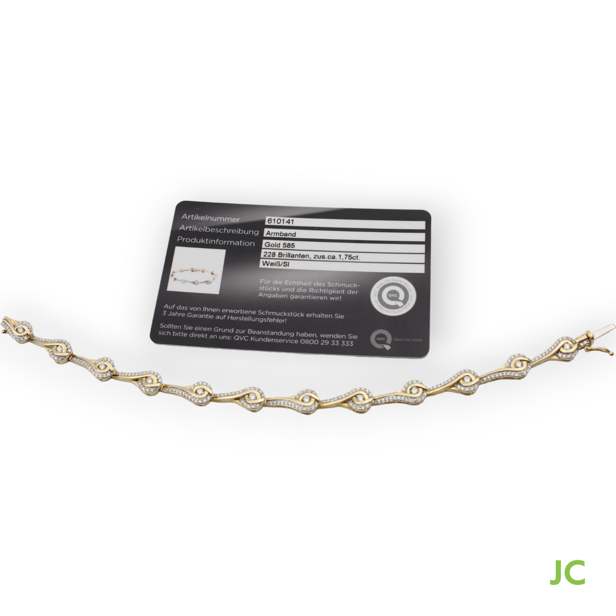 585er Gold Armband + 228 Brillanten