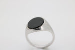 Leo Wittwer Onyx Ring, aus 750 Weißgold – Ringgröße 61