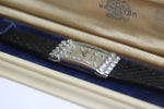 Hamilton Art Deco Vintage Handaufzug 14k Ambanduhr mit Diamanten