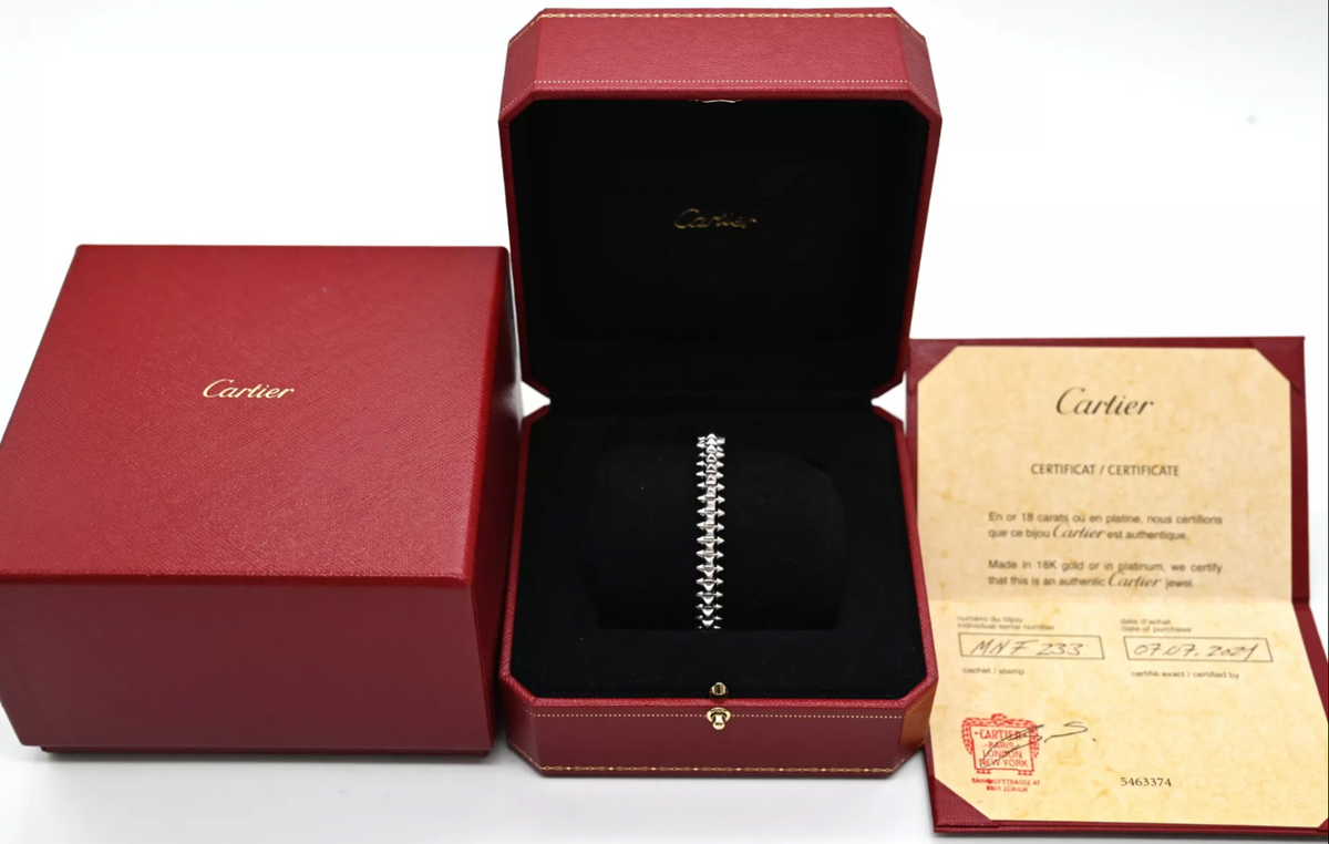 CARTIERCrash de Cartier MM 18K Weißgold Armband Größe 16 MNF Z33