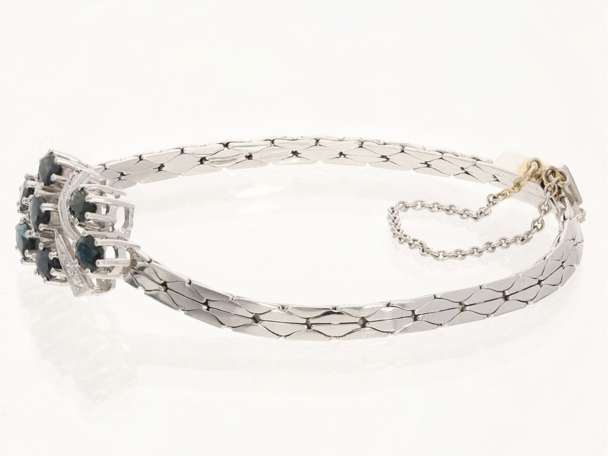 vintage Saphir/Diamant Goldschmiedearmband