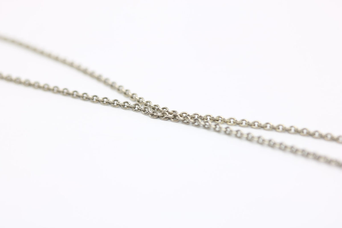 Halskette aus Gold mit Diamanten, 585 Weiß/Gelbgold, Diamant Anhänger - ca. 44cm