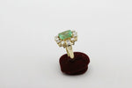 Vintage Ring 18 Gelbgold 1 Smaragd 10 Brillanten ca. 2,2ct. Gr. 55 ca. 12,33g