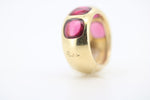 Pomellato Bisanzio Ring mit 4 Rosa Turmalinen, aus 750 Gelbgold – Ringgröße 55
