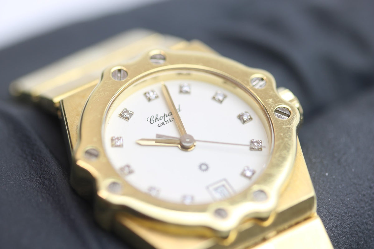 Chopard St Moritz Ambanduhr Damen - 750er Gelbgold mit Diamanten
