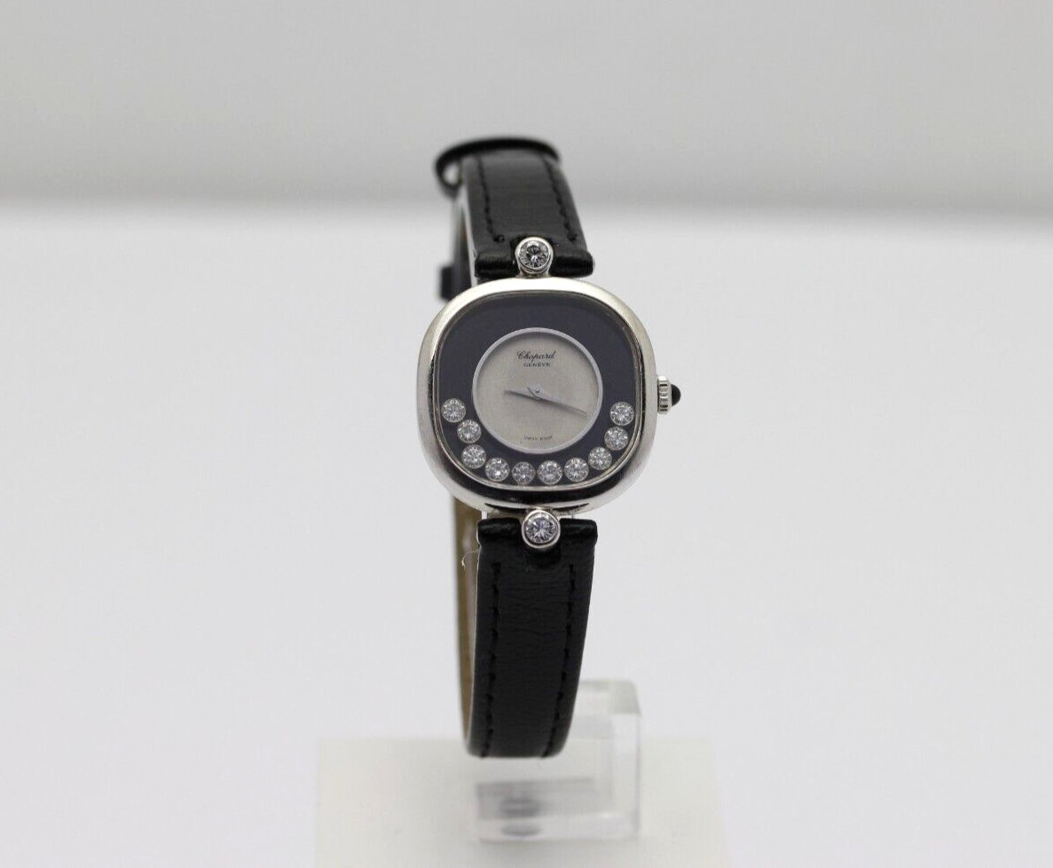 Chopard Happy Diamonds 5089 5 18k Weißgold Handaufzug 12 Brill. 0,86ct. Damenuhr
