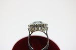 Ring Aquamarin 9,5 ct und 16 kl. Brillanten 585 Weißgold – Ringgröße 55