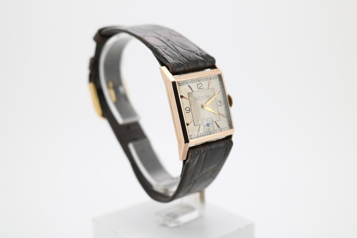 Vintage Le Coultre 14k Gelbgold Handaufzug Armbanduhr Herren