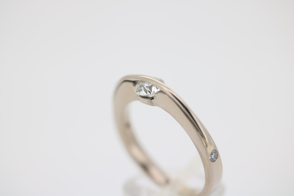 Liberté Ring 750er Gold und 800 Platin Brillanten 0,58 ct – Ringgröße 58