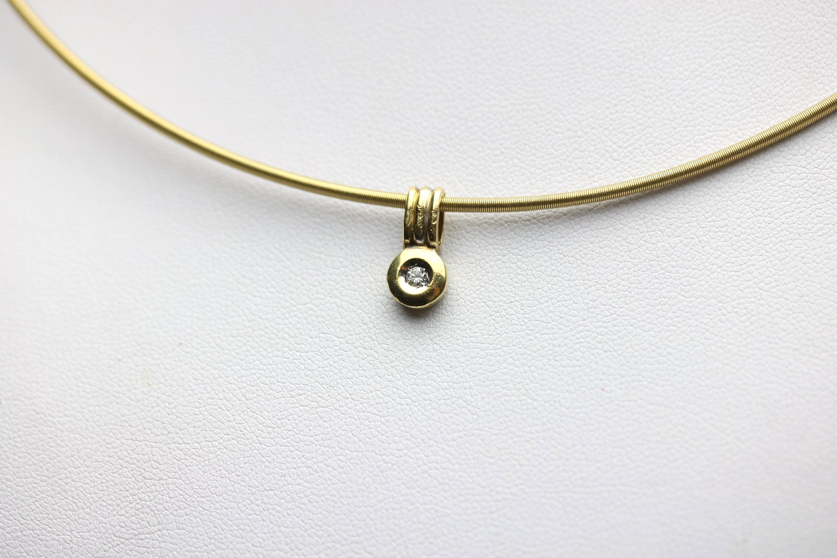 Niessing Diamant Halskette aus 750 Gelbgold - ca. 50 cm