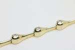 Elegantes Tropf Armband für Damen aus 585 Gelbgold mit 15 Diamanten 0.40ct 19cm