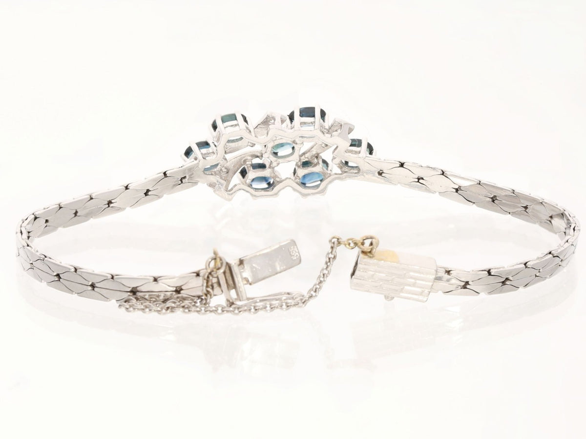 vintage Saphir/Diamant Goldschmiedearmband