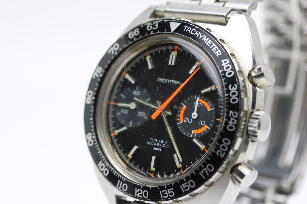 VintageHeuer Montrial Armbanduhr Handaufzug Herren Vintage