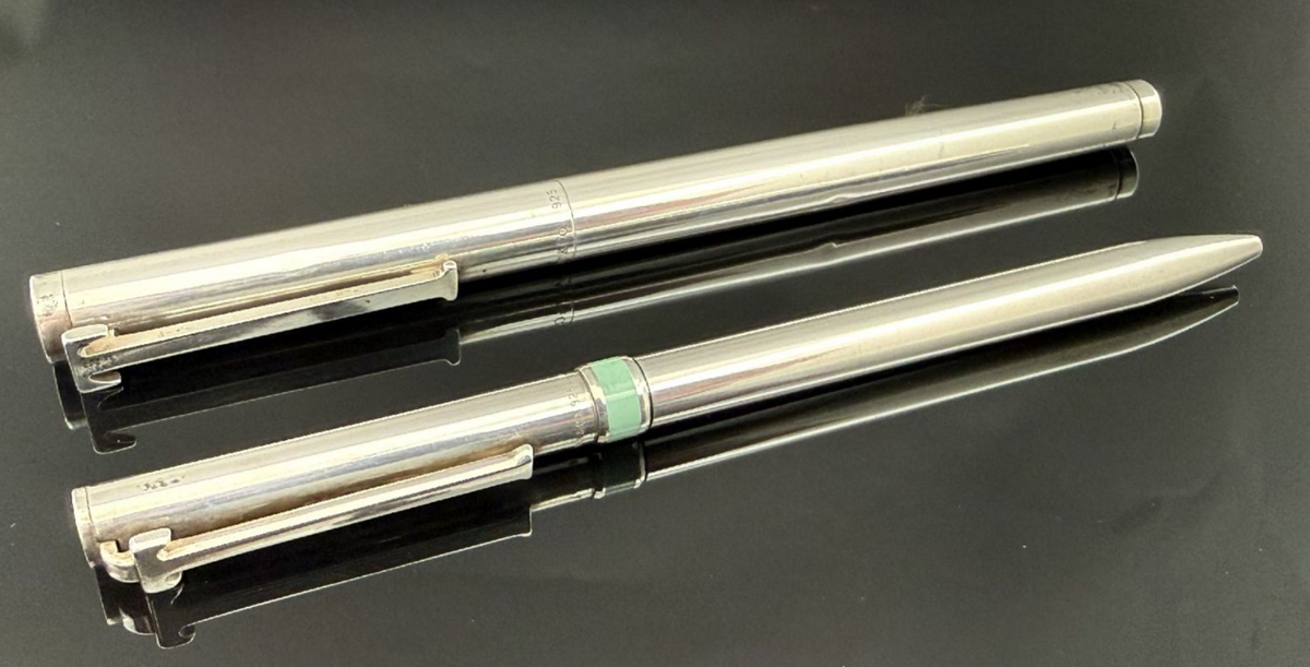 Tiffany & Co Sterling Silber Vintage Kugelschreiber und Füller Set