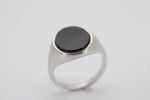 Leo Wittwer Onyx Ring, aus 750 Weißgold – Ringgröße 61