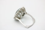Ring Aquamarin 9,5 ct und 16 kl. Brillanten 585 Weißgold – Ringgröße 55