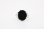 Leo Wittwer Onyx Ring, aus 750 Weißgold – Ringgröße 61